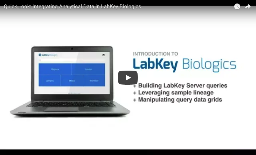 Quick Look: Integrating Data From Multiple Assays In LabKey Biologics ...